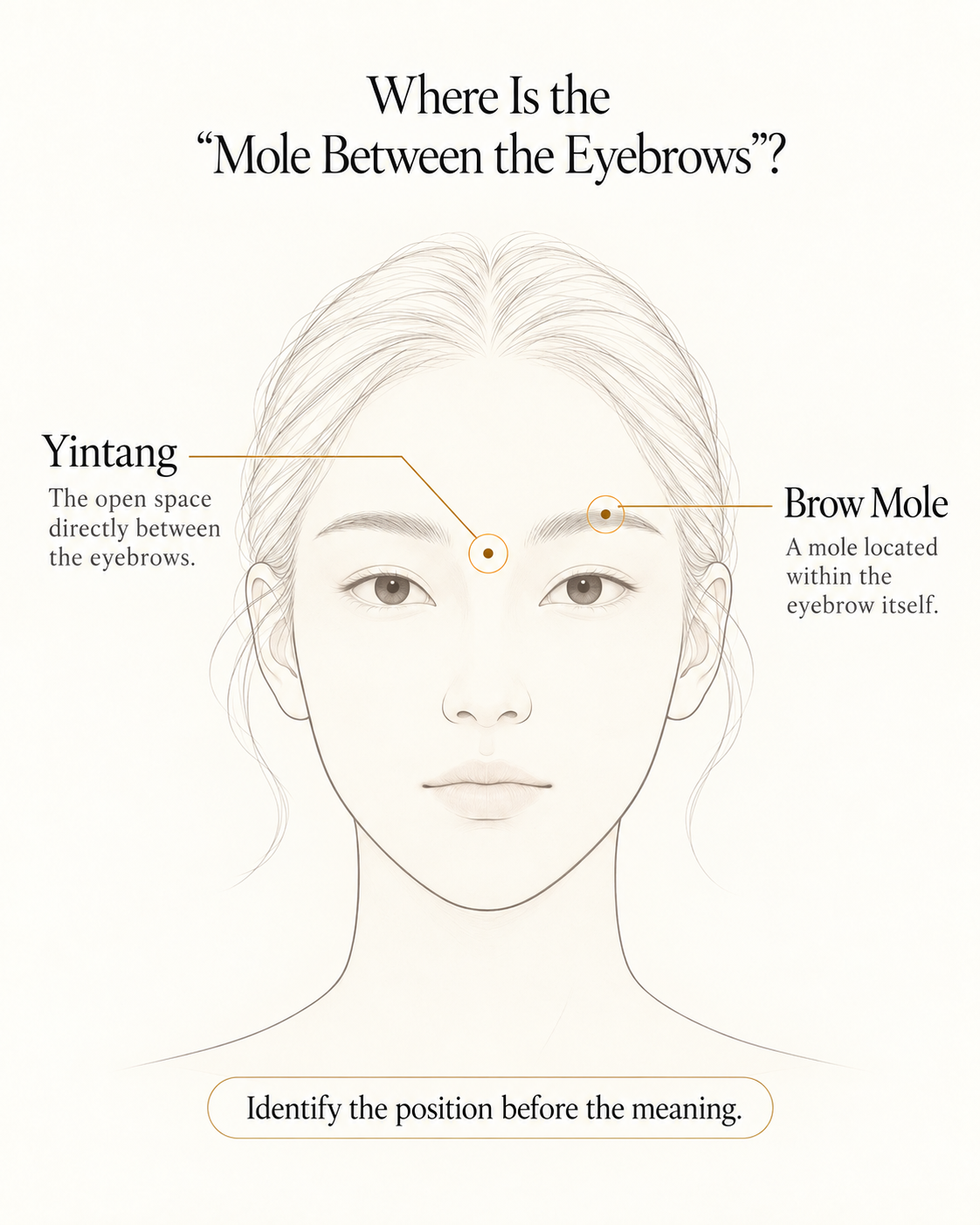 Where Is the “Mole Between the Eyebrows”? Yintang and brow placement